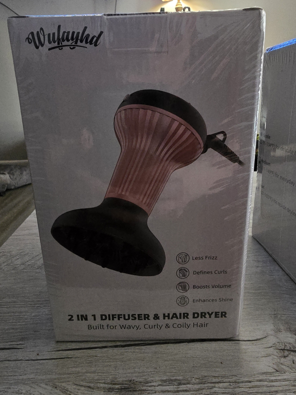 2-in-1 Pink Diffuser & Hair Dryer for Wavy, Curly & Coily Hair